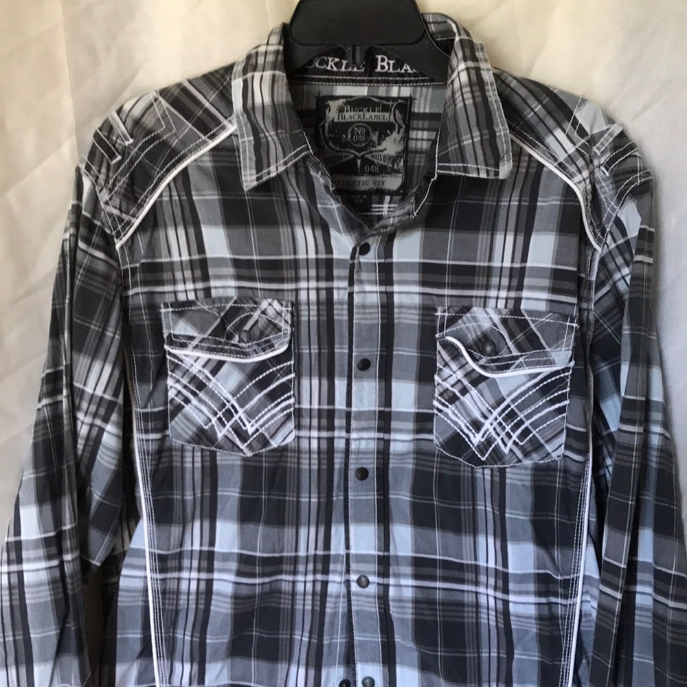Buckle Black Label Cowboy Western shirt Sz L